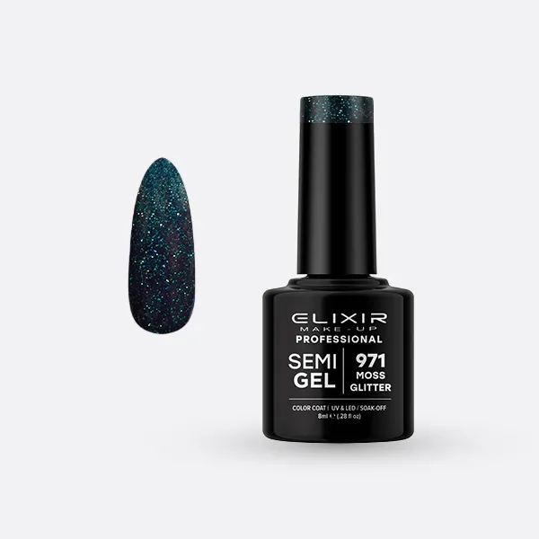 Semi Gel -  #971 (Moss Glitter) 8 ml