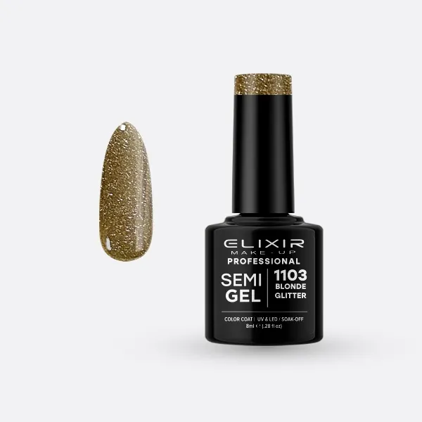 Semi Gel -  #1103 (Blonde Glitter) 8 ml