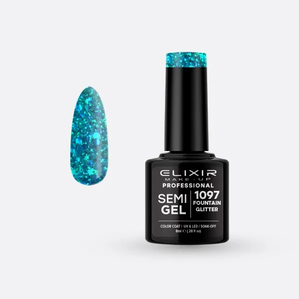 Semi Gel -  #1097 (Fountain Glitter) 8 ml