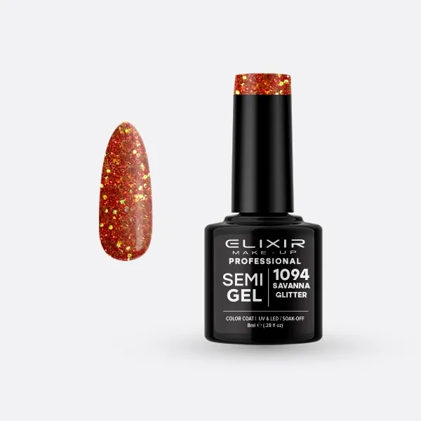 Semi Gel -  #1094 (Savanna Glitter) 8 ml
