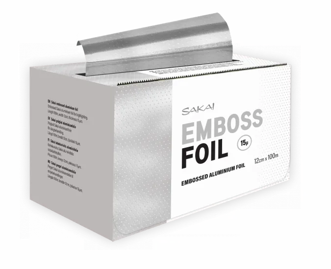 Alumiinifolio Emboss Silver 12cmx100m, 15µ