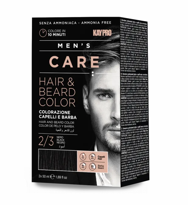 KayPro Men's Care Hair & Beard Color Kit 2x50ml